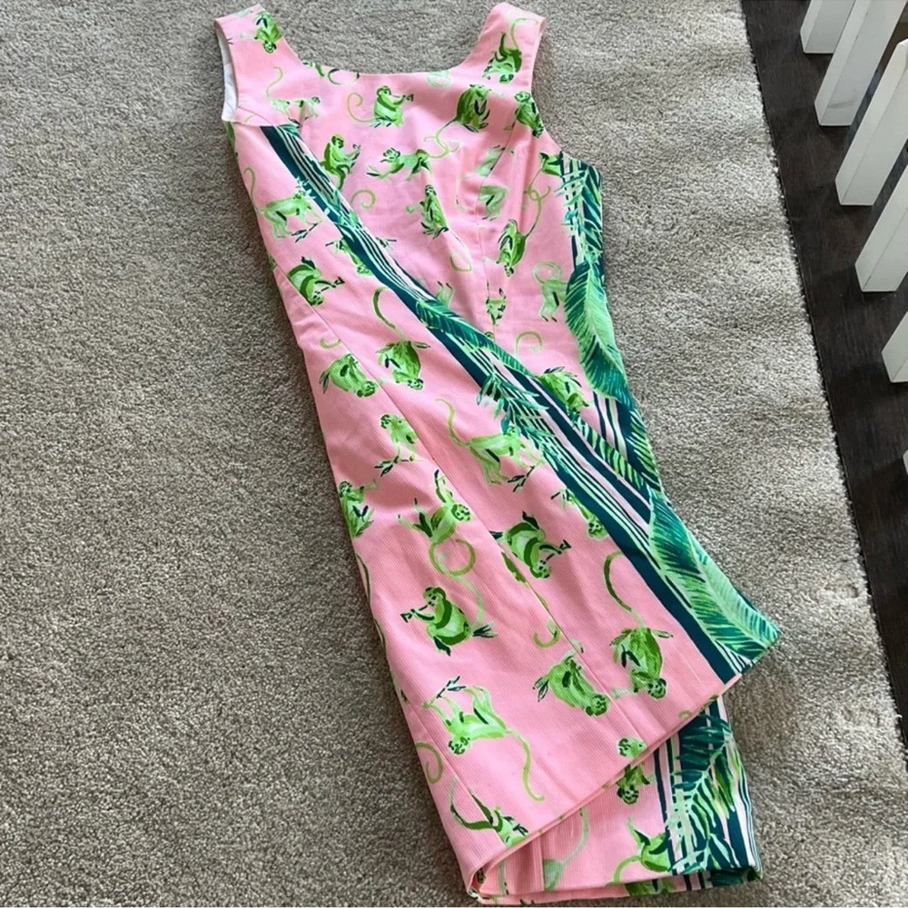 Lilly Pulitzer Pink One-Shoulder Tropical Print Dress - Picture 7 of 7